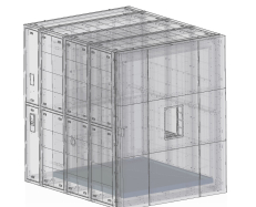 3D модель разборного корпуса климатической камеры 10 куб метров